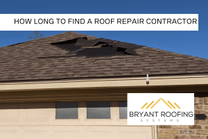 ROOF REPAIR CONTRACTOR TIME PERIOD